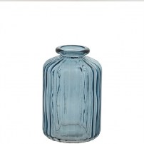 Vase Glas blau höhe 10 cm st 5.00